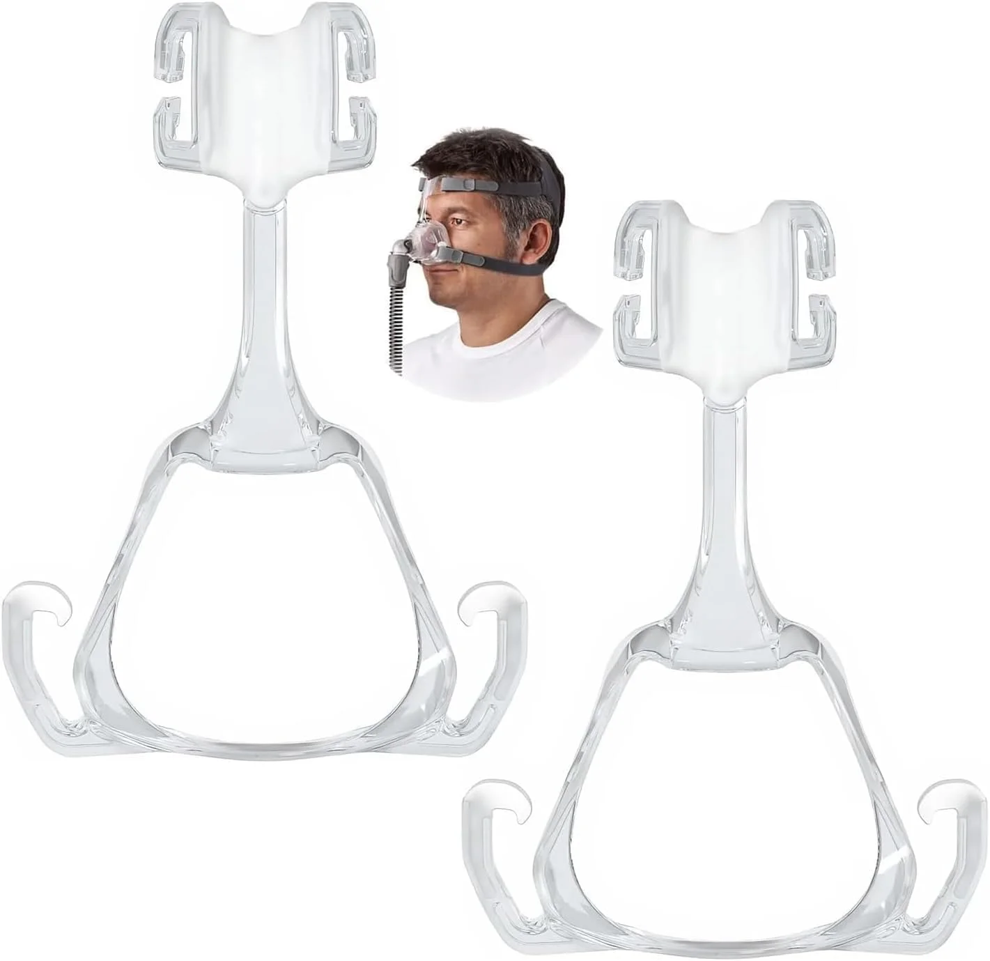 بسته 2 عددی فریم جایگزین Mirage Fx برای ماسک بینی Mirage fx، لوازم جانبی دستگاه تنفسی قابل استفاده مجدد محافظ بینی Mirage Fx مناسب برای محافظ بینی Mirage FX (2 عدد استاندارد)