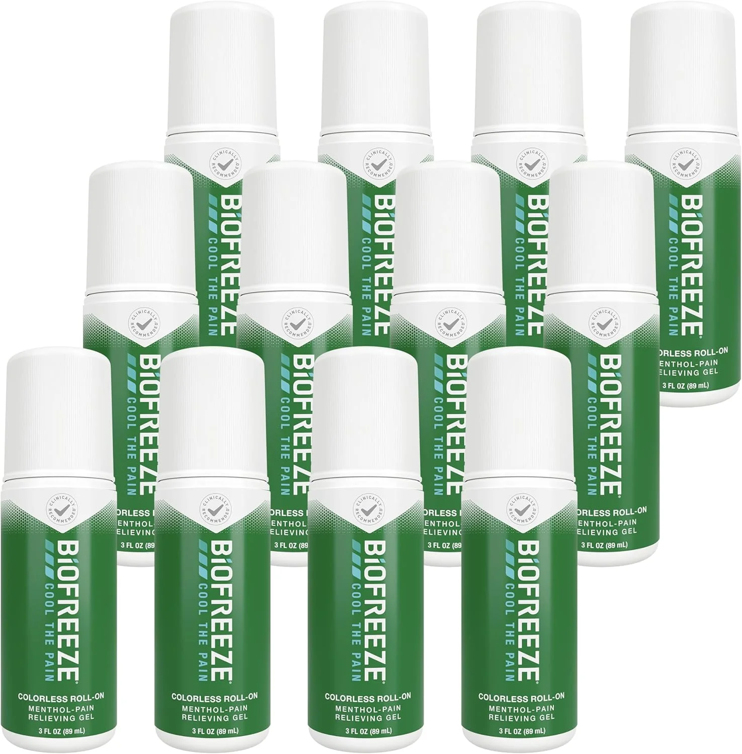 ژل تسکین دهنده درد بایوفریز، 85 گرمی، رولی بدون رنگ، با اثر سریع و ماندگار، تسکین دهنده موضعی قوی درد، بسته 12 عددی