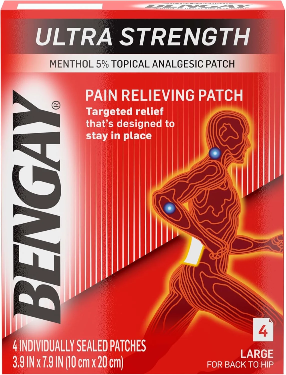 پد تسکین دهنده درد فوق العاده قوی بنگای، 4 عدد، چند منظوره
