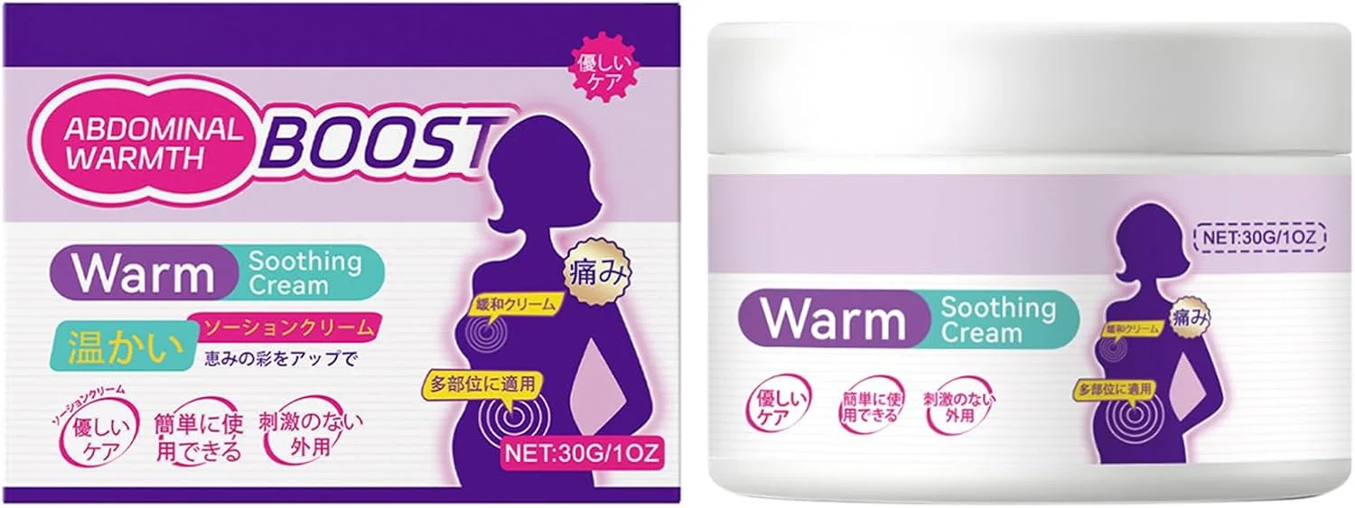 کرم شکم، لوسیون گرم کننده ماساژ 30 گرمی - تسکین درد دوران قاعدگی با ماساژ گرم کننده | برای زنان، نوجوانان، بانوان، مسافرت