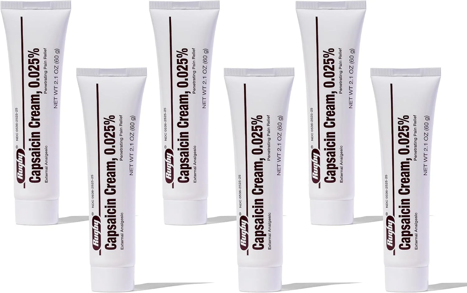 کرم کاپسایسین 0.025% برای تسکین درد نافذ - 60 گرم (بسته 6 عددی)