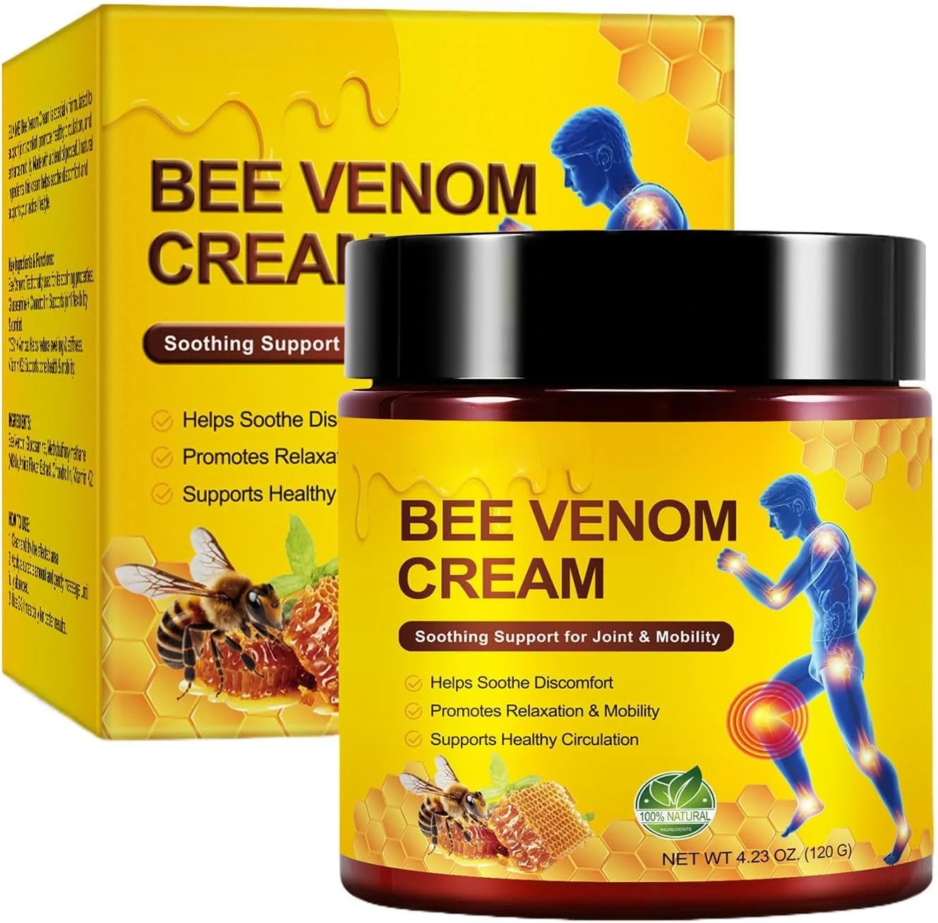 کرم تسکین دهنده پا | محصولات تسکین دهنده کمر | پماد ترمیم کننده 120 گرمی برای عضلات پا، شانه و مچ دست، مناسب برای خانم ها، آقایان و سالمندان