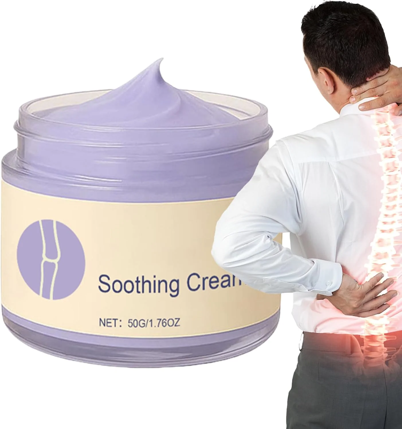 کرم تسکین دهنده پا | پماد رفع ناراحتی استخوان 50 میلی لیتر - کرم تسکین دهنده کمر | برای گردن، پا، شانه، مچ دست، ساق پا، زانو، زنان، مردان، سالمندان، ورزشکاران، منزل، مسافرت، تمرینات ورزشی