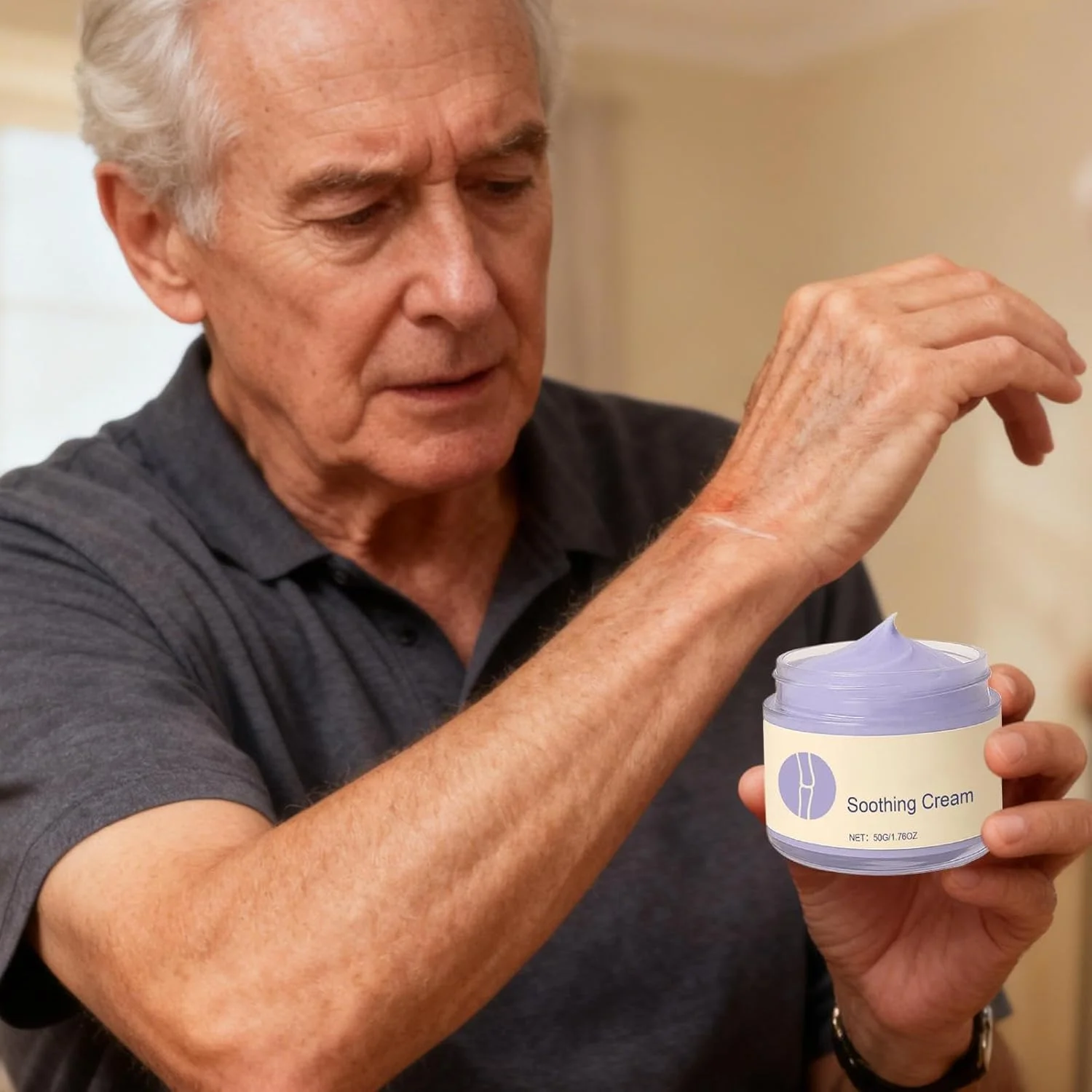 کرم تسکین دهنده پا | پماد رفع ناراحتی استخوان 50 میلی لیتر - کرم تسکین دهنده کمر | برای گردن، پا، شانه، مچ دست، ساق پا، زانو، زنان، مردان، سالمندان، ورزشکاران، منزل، مسافرت، تمرینات ورزشی