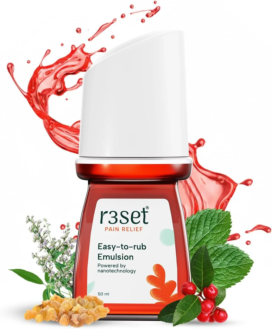 امولسیون تسکین درد طبیعی R3SET رولی 50 میلی لیتر | بهترین برای درد عضلات، کمر درد، زانو درد، گردن درد، درد عصبی، درد مفاصل | 100% طبیعی | بهبود قابل مشاهده در 7 روز