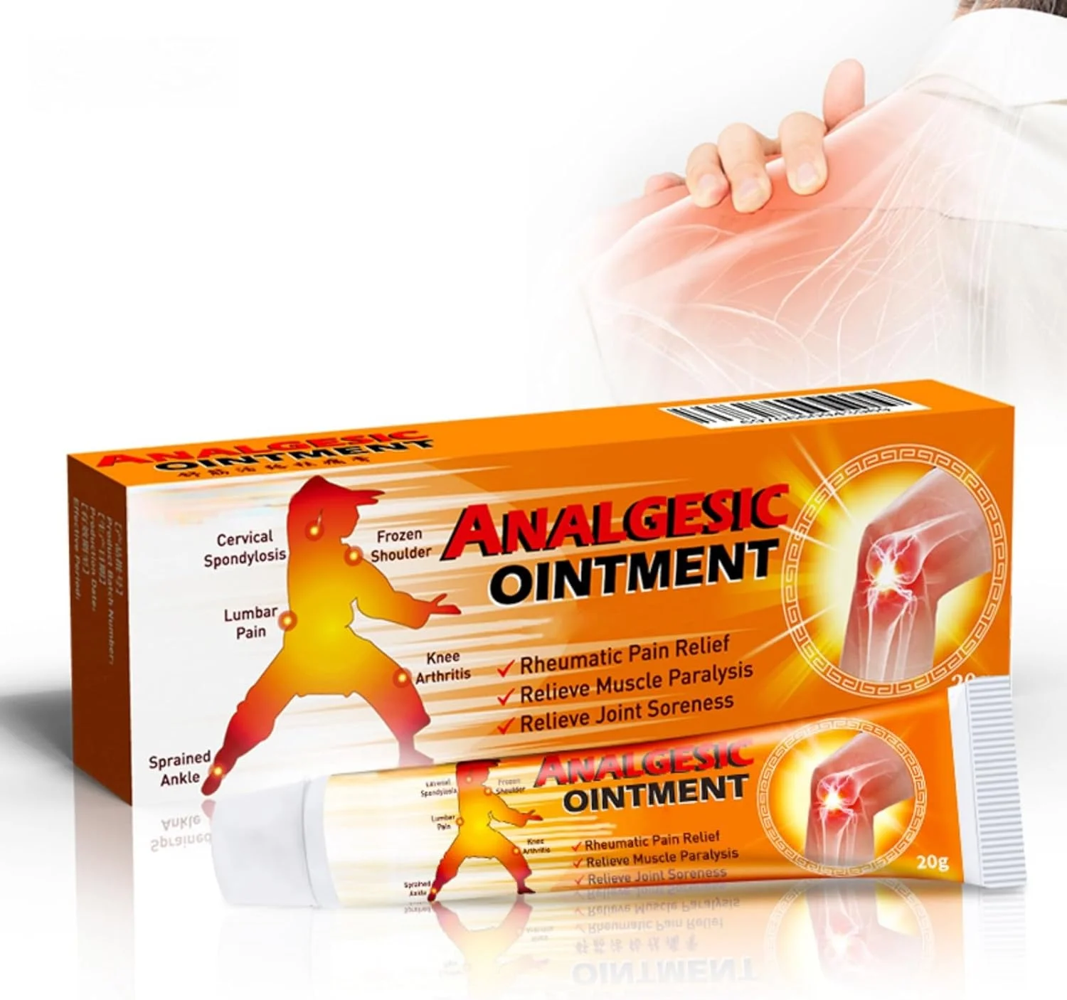 پماد تسکین دهنده درد - کرم تسکین دهنده عضلات و مفاصل، 20 گرم - تسکین موثر درد گردن، شانه، کمر - بالم ماساژ و مراقبت برای درد مفاصل - فرمول سریع الاثر و ماندگار