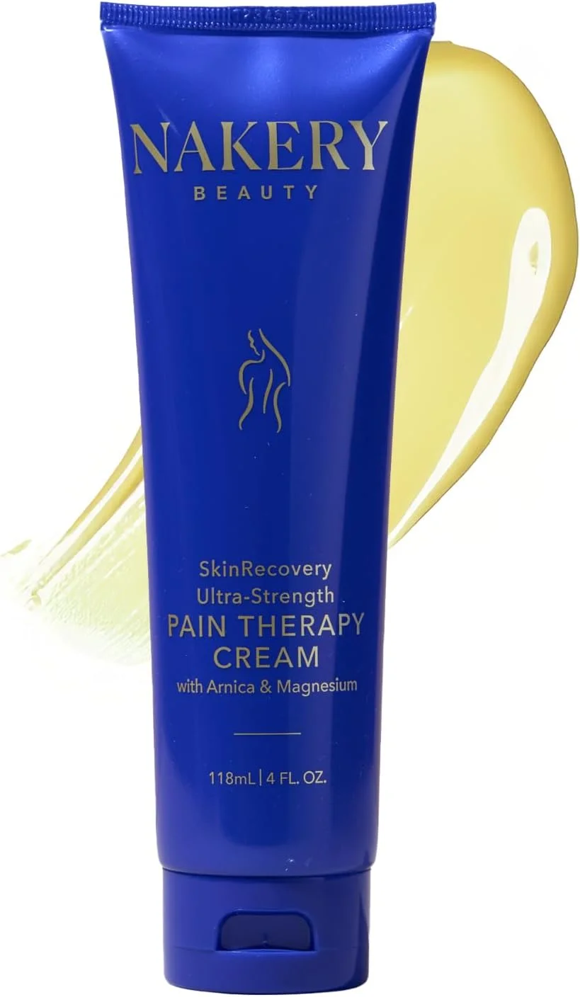 کرم ماساژ فوق العاده قوی ترمیم کننده پوست ناکیری - شل کننده عضلات و منیزیم برای گرفتگی عضلات پا، منتول، جذب سریع و غیر چسبنده