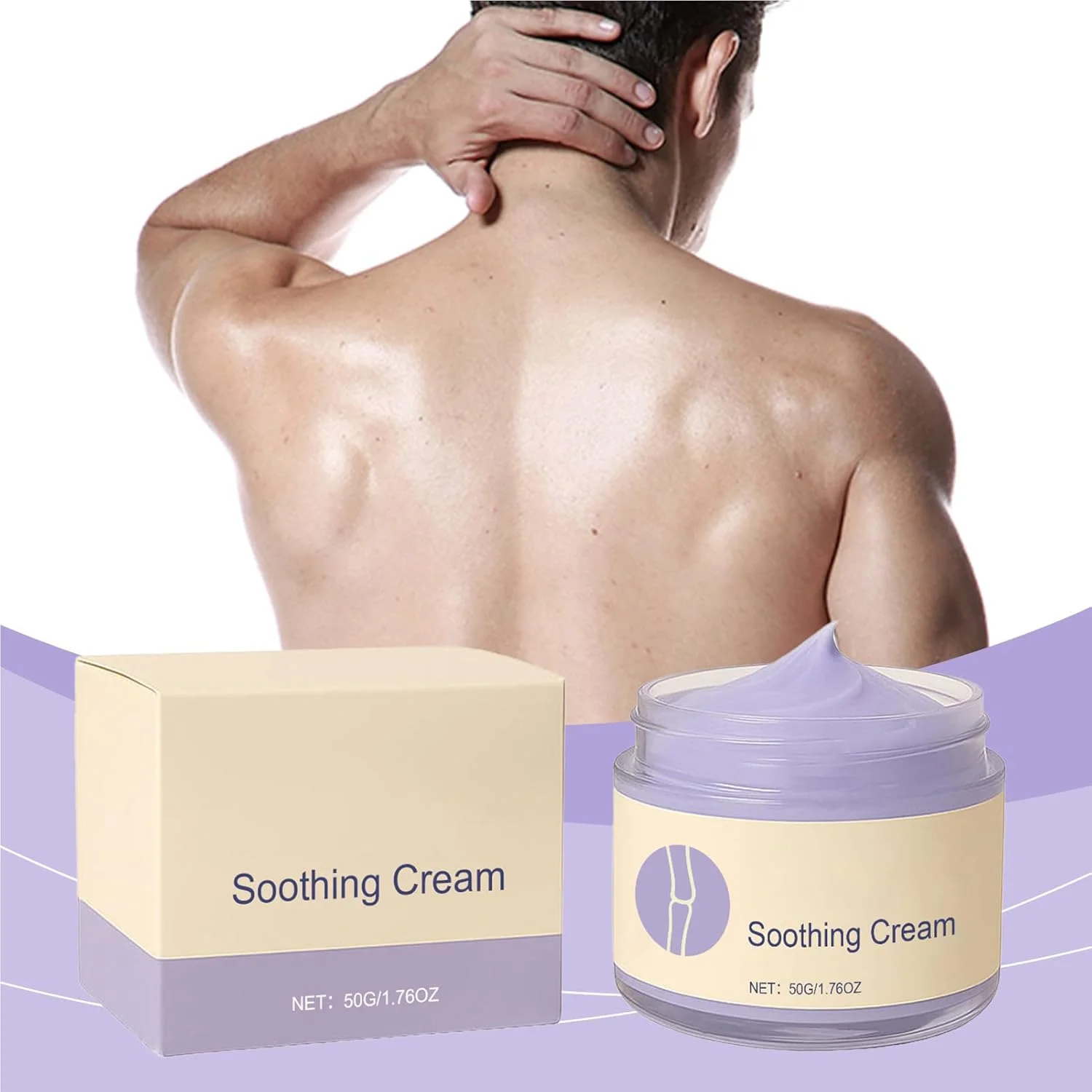 مرهم تسکین دهنده کمر - بالم آبرسان 50 میلی لیتری | کرم تسکین دهنده مفاصل، برای گردن، پا، شانه، مچ دست، ساق پا، زانو، مناسب برای زنان، مردان، سالمندان، ورزشکاران، استفاده در خانه، مسافرت، باشگاه و تمرینات ورزشی