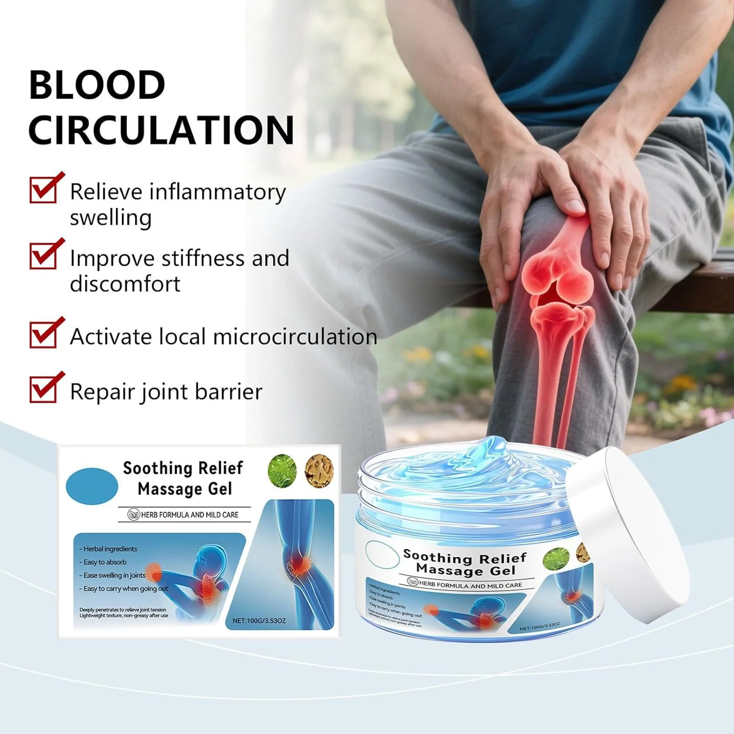 کرم مفاصل | پماد مراقبت از مفاصل، 100 گرم کرم پماد تسکین دهنده برای آسیب های ورزشی، کشیدگی گردن، آرنج، کمر، ریکاوری بعد از تمرین، پا، شانه، مچ پا