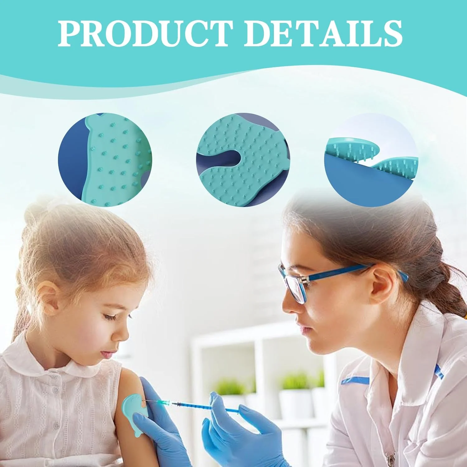 بسته 4 عددی مسدود کننده تزریق، مسدود کننده تزریق برای کودکان و بزرگسالان، کمک تزریق مجدد قابل استفاده، کاهش اضطراب، به حداقل رساندن زخم (سبز)