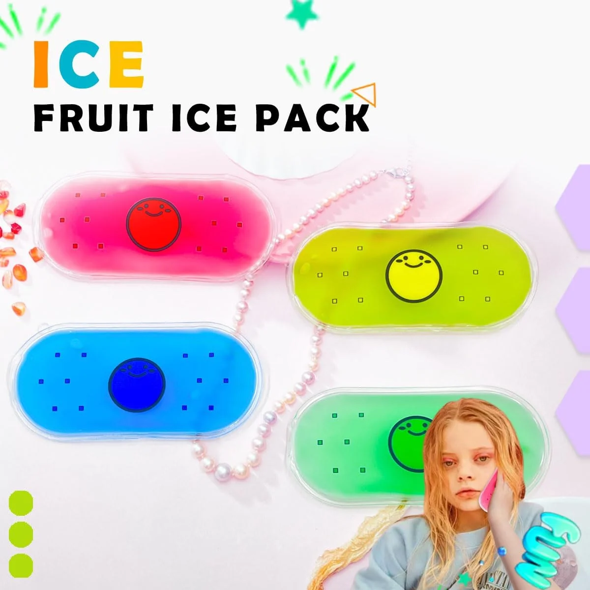 کیسه یخ کودک، پد ژلی خنک کننده گرم یا سرد، قابل استفاده مجدد برای آسیب دیدگی، سلامت پزشکی، تورم و تسکین درد، خستگی چشم، آسیب دیدگی کودک، سردرد، تسکین سینوزیت (مجموعه 4 عددی)