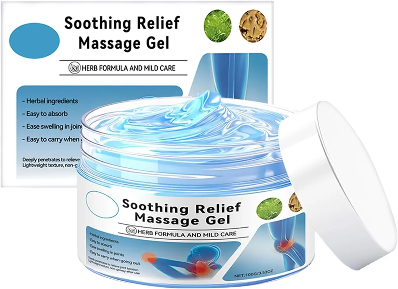 ژل مفاصل - پماد مراقبت فوری مفاصل، کرم تسکین دهنده 100 گرمی برای ریکاوری بعد از تمرین، آسیب های ورزشی شانه، پا، آرنج، کشیدگی کمر، گردن و مچ پا