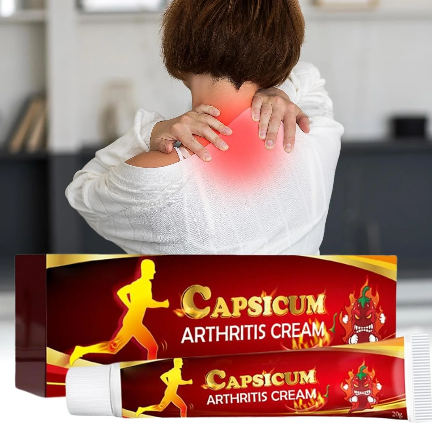 کرم مفاصل، کرم مراقبت از گردن و بازیابی عضلات - عامل ماساژ گردن برای تسکین و راحتی پا، آرنج، زانو، شانه، کمر، مناسب برای دفاتر و ورزش