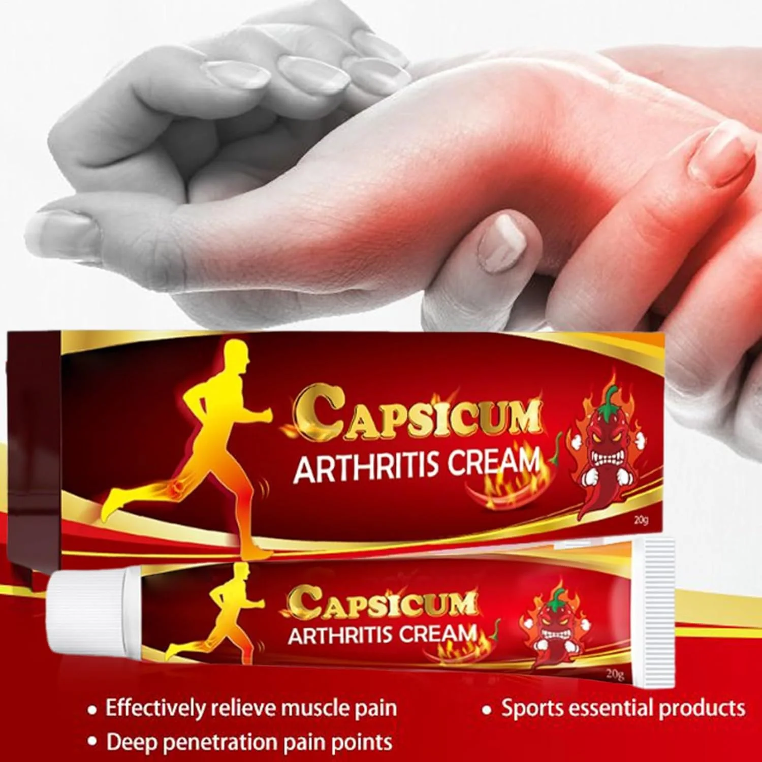 کرم مراقبت از مفاصل، کرم ترمیم عضلات و مراقبت از گردن - تسکین دهنده عضلات، غیر چرب، قابل حمل برای پا، کمر، شانه، زانو، ورزش، گردن و محیط کار