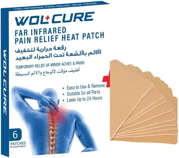 بسته 5 عددی پد حرارتی مادون قرمز دور برای تسکین درد | بسته 6 تایی (8 سانتی متر در 12 سانتی متر) | تسکین موضعی طولانی مدت برای درد عضلات و مفاصل