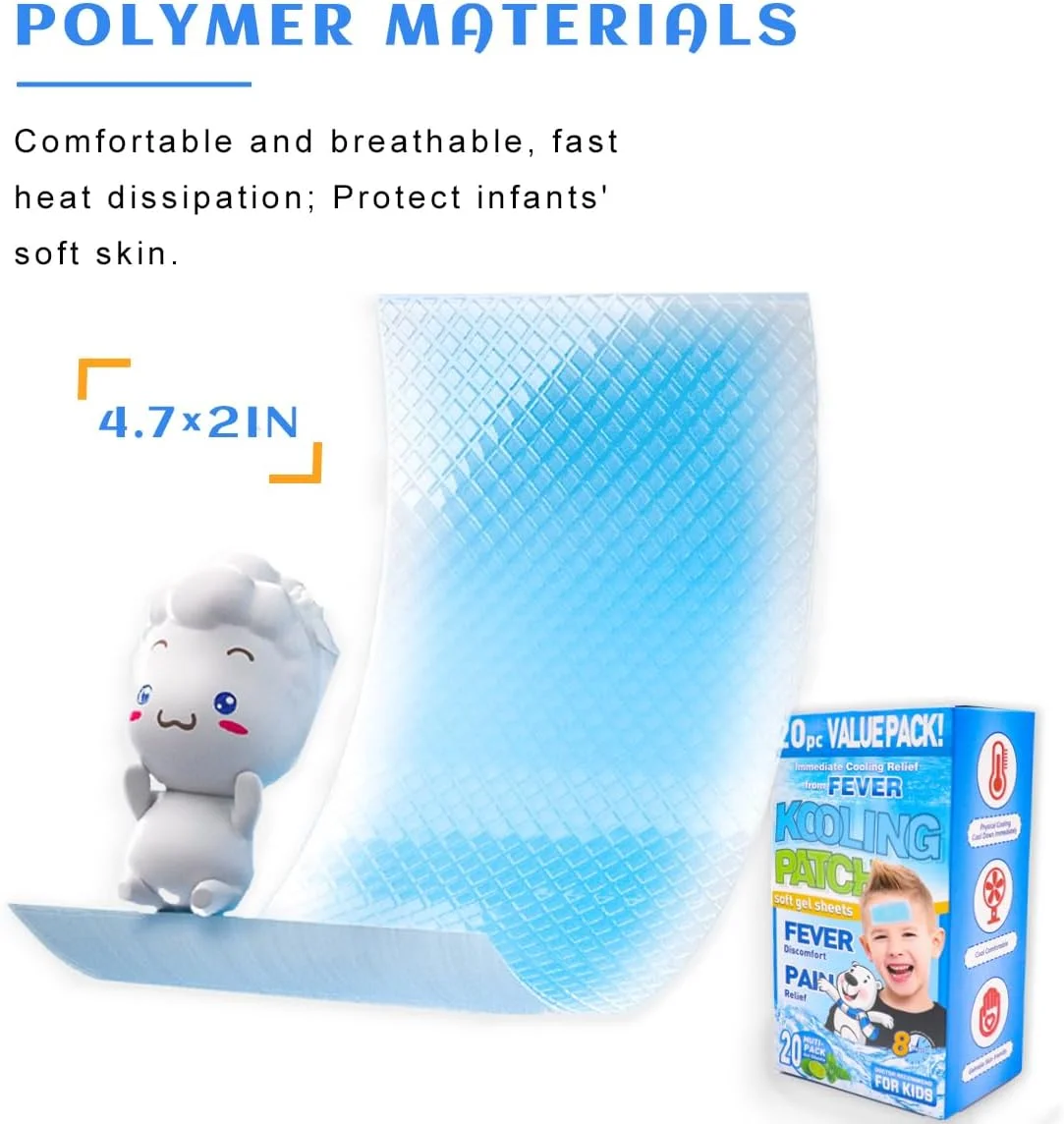 پدهای ژلی تب بر، پدهای خنک کننده سریع الاثر برای بزرگسالان و کودکان برای تسکین سردرد