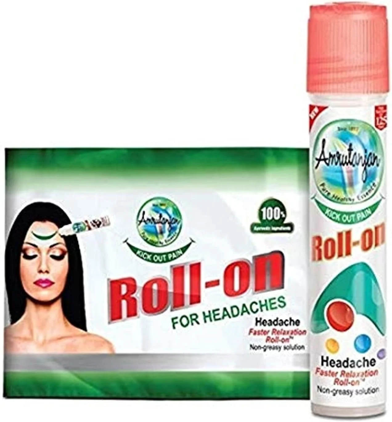 روغن رولی تسکین سریع سردرد امرتانجان - بسته 2 عددی، 10 میلی لیتر روغن رولی تسکین سریع سردرد امرتانجان - بسته 2 عددی، 10 میلی لیتر