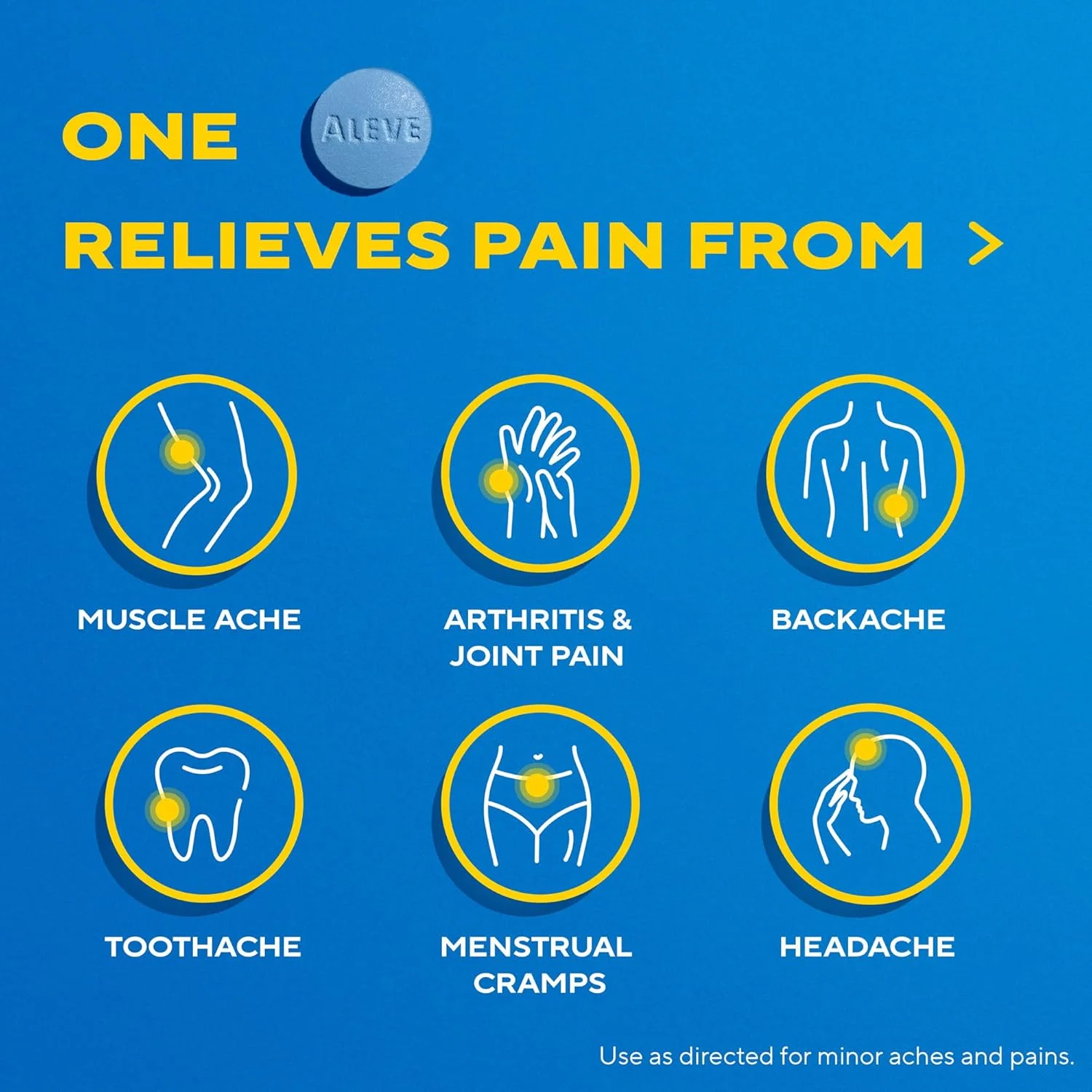 قرص های ناپروکسن سدیم Aleve برای تسکین درد، 270 عدد قرص های ناپروکسن سدیم Aleve برای تسکین درد، 270 عدد