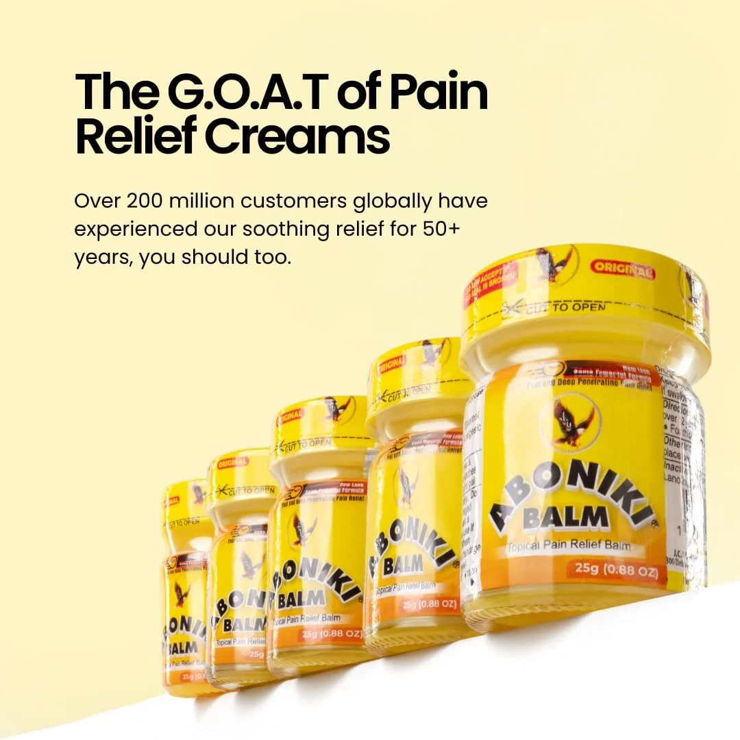 بالم آبونیکی (۴ عدد) - تسکین دهنده قوی و سریع درد برای عضلات، مفاصل و کل بدن. با بالم آبونیکی به سرعت تسکین پیدا کنید - تسکین دهنده دردها و کوفتگی ها. گرما و آرامش عمیق را تجربه کنید