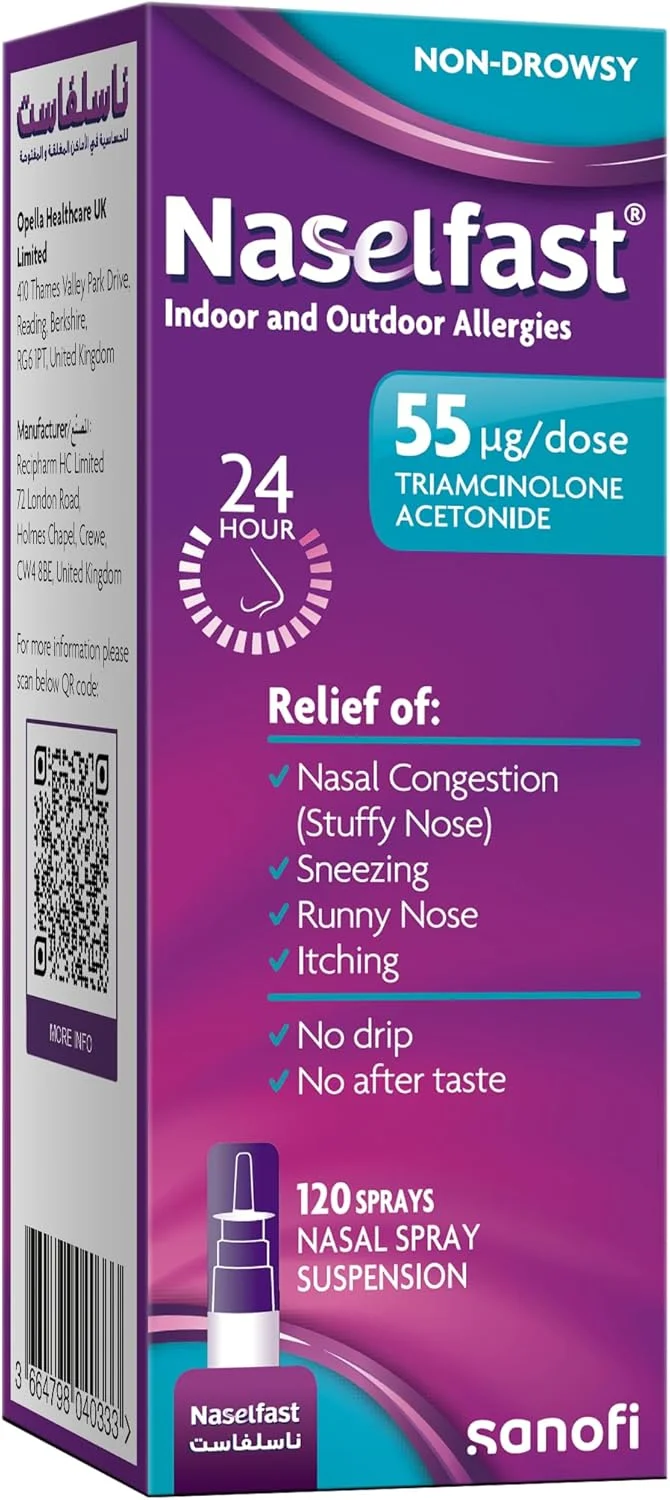 اسپری بینی 55 میکروگرم، 120 پاف