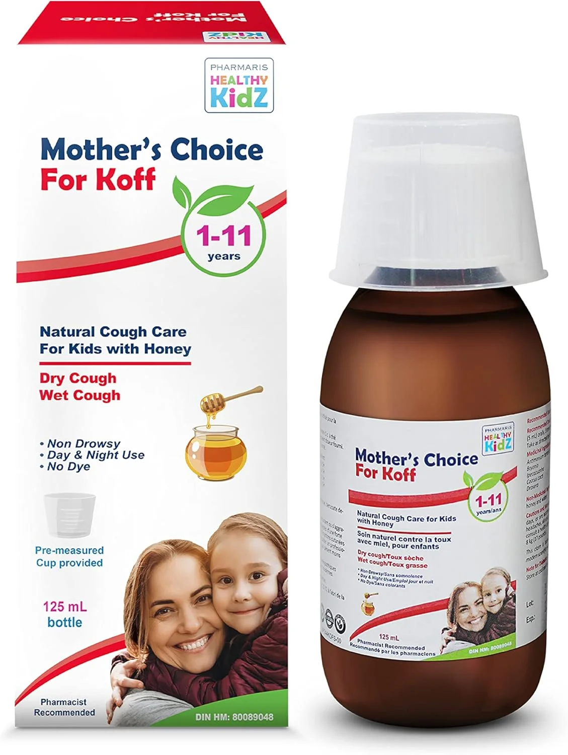انتخاب مادر برای کاف، برای سرفه خشک و خلط دار، مراقبت طبیعی سرفه برای کودکان با عسل، 125 میلی لیتر