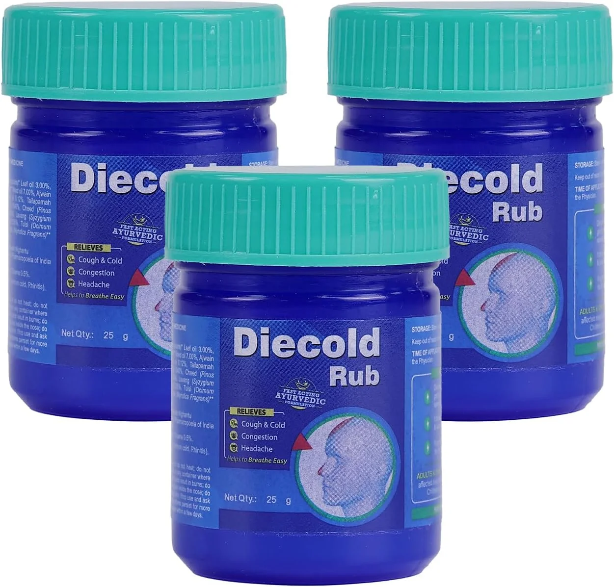 روغن ماساژ دی کلد لیفورد 25 میلی لیتر - غنی شده با گیاهان طبیعی || کمک به سردرد، سرماخوردگی و احتقان || کمک به گرفتگی بینی || تنفس آسان در تمام طول شب