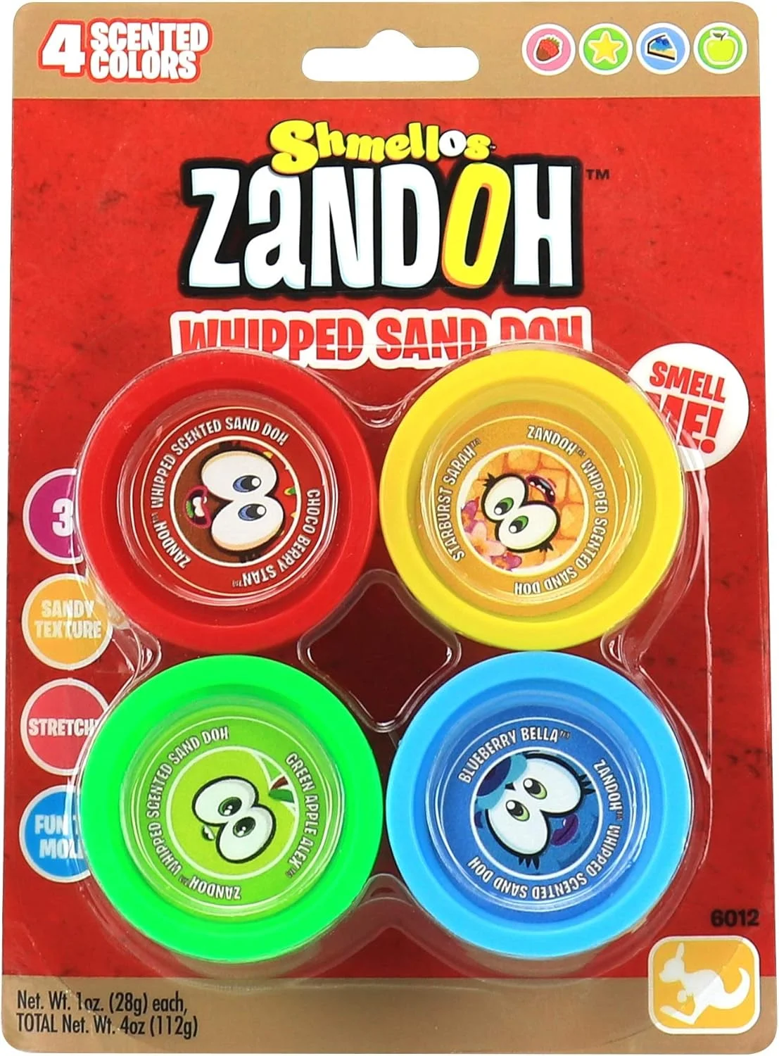 خمیر بازی معطر کانگورو مدل زمبه 4 عدد ظرف 28 گرمی