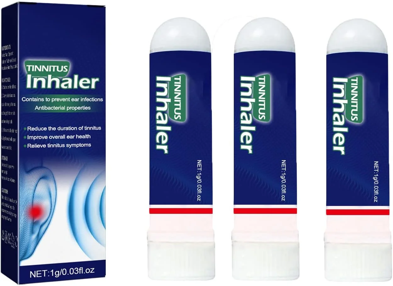 دستگاه استنشاقی بینی برای تسکین فوری وزوز گوش، دستگاه تسکین دهنده صدای زنگ گوش، استنشاقی بینی طبیعی برای علائم وزوز گوش و مشکلات شنوایی، متوقف کننده صدای زنگ گوش (3 عدد)