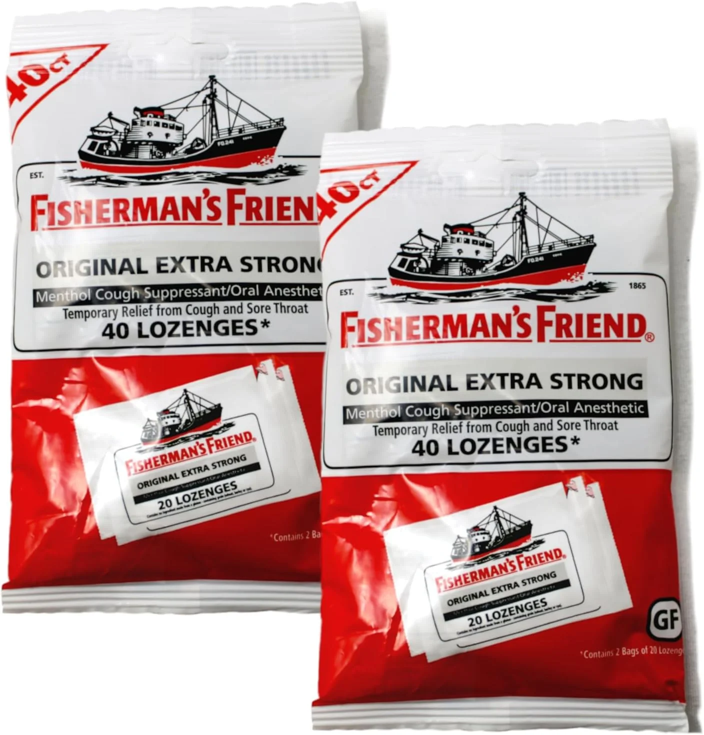 قرص سرد و ضد احتقان دهان و گلو فیشرمن فرند مدل اورجینال اکسترا استرانگ بسته 4 عددی 80 عددی