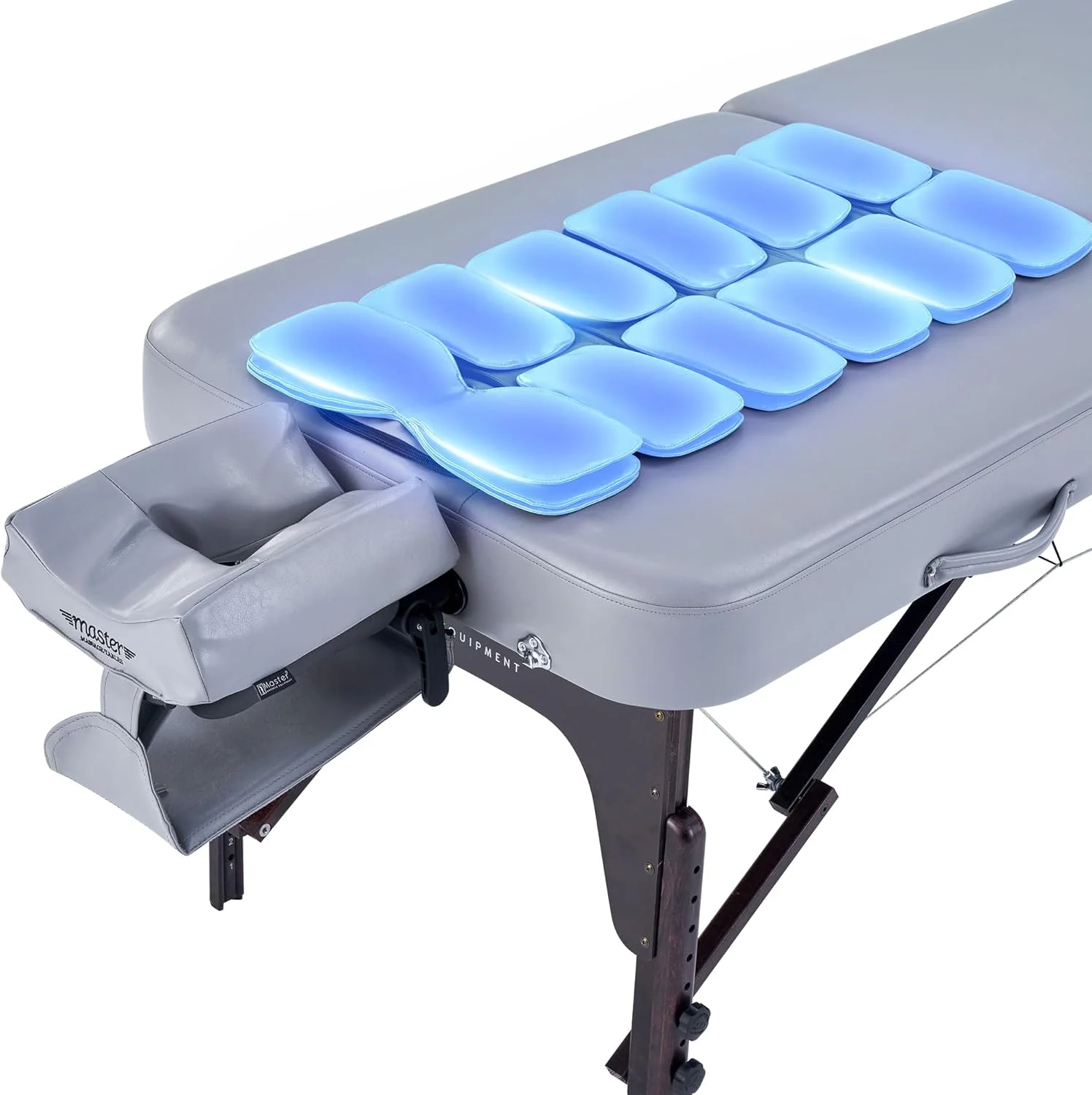 تخت ماساژ قابل حمل بریستول 30 اینچی با قابلیت کشش کل بدن با امواج هوا و کیسه هوا، کشش سه بعدی کمر برای استفاده حرفه ای و خانگی، تخت کایروپراکتیک، خاکستری کبوتر