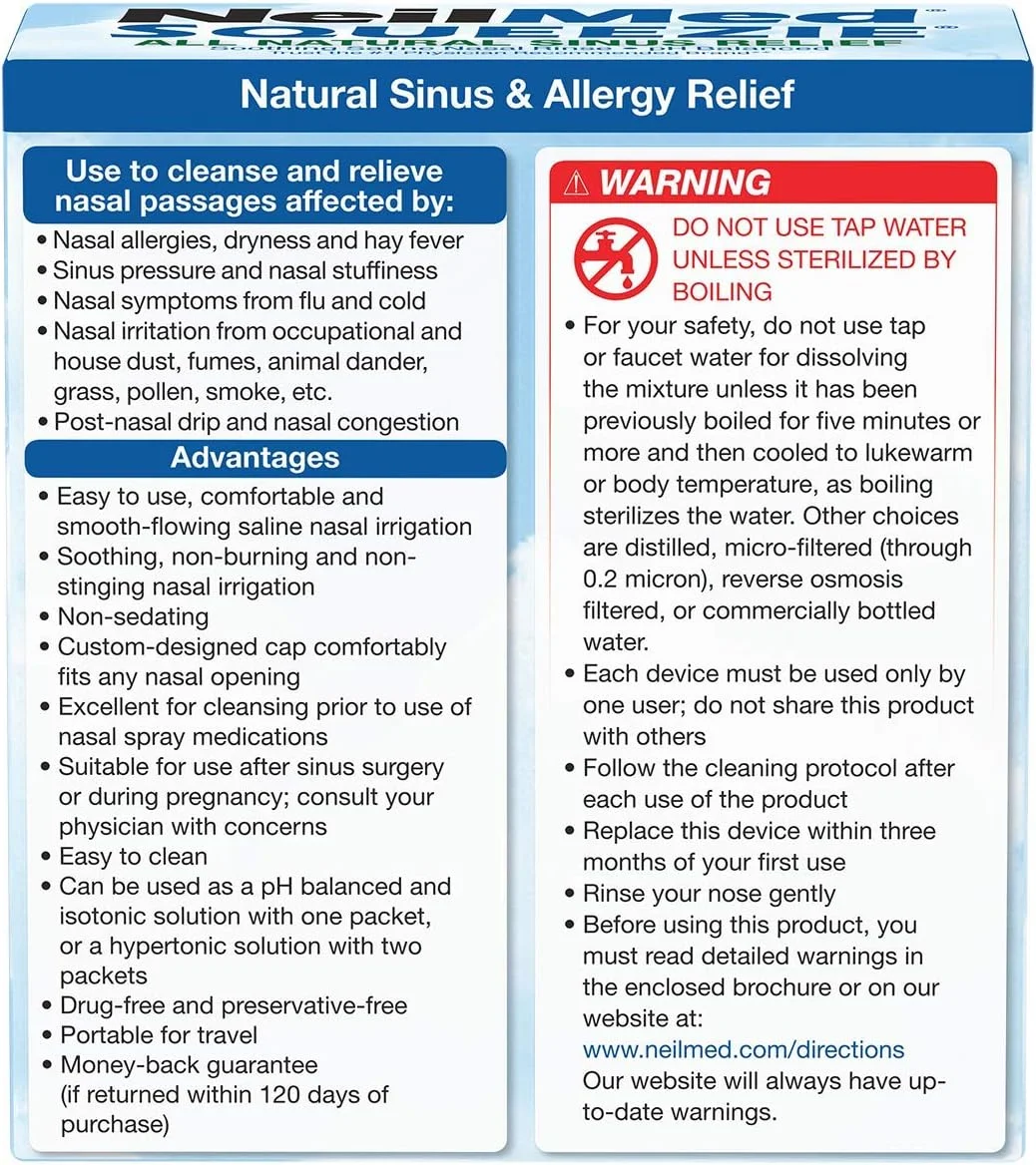 دستگاه شستشوی بینی نیل‌مد اسکویپ ناساکلین اسکوئیزی، 230 میلی‌لیتر