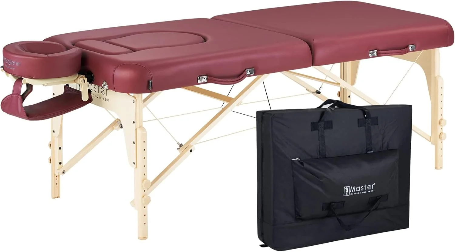 تخت ماساژ قابل حمل بارداری اوا مستر ماساژ 30 اینچی، تخت چند منظوره اسپا برای مادران باردار - بورگاندی