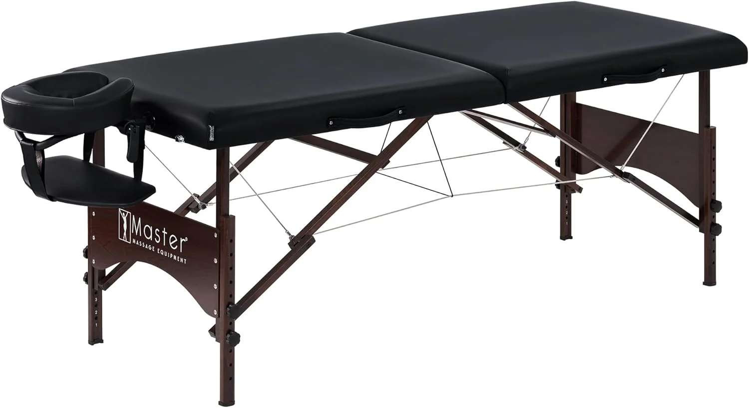تخت ماساژ پرتابل ۲۸ اینچی آرگو مستر ماساژ با پایه های چوبی گردویی - تخت اسپا برای تمرینات و ماساژ - تخت زیبایی - تخت تاتو - میز مژه