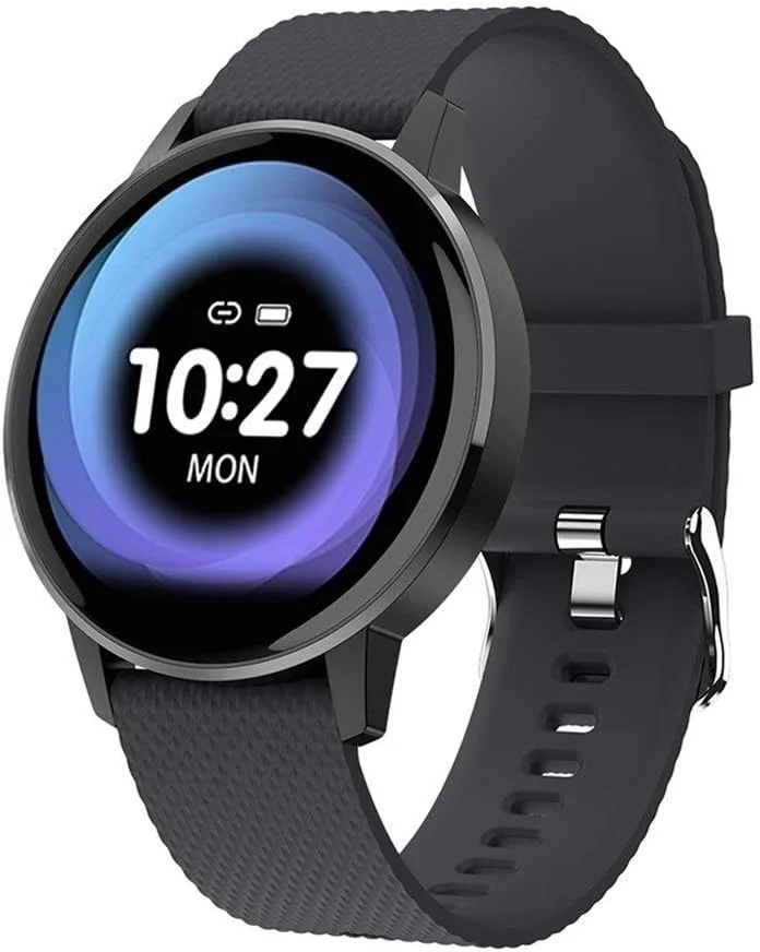 ساعت مچی پایش ضربان قلب WVV، ساعت هوشمند جدید چند منظوره، گام شمار، ضدآب IP67، دستبند هوشمند ورزشی جدید (رنگ: خاکستری)