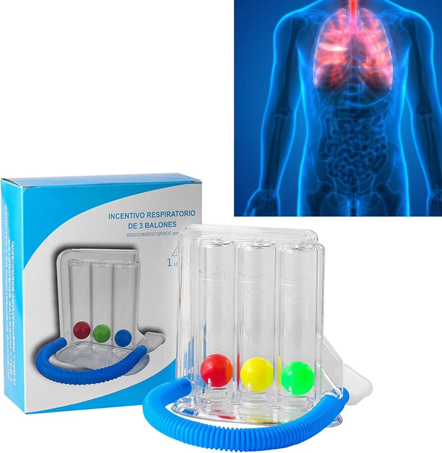 تمرین دهنده تنفسی با تنفس عمیق، سیستم اندازه گیری تمرین تنفس، سیستم فشرده و ممتاز برای اندازه گیری تمرین تنفس، ساختار محکم و بادوام