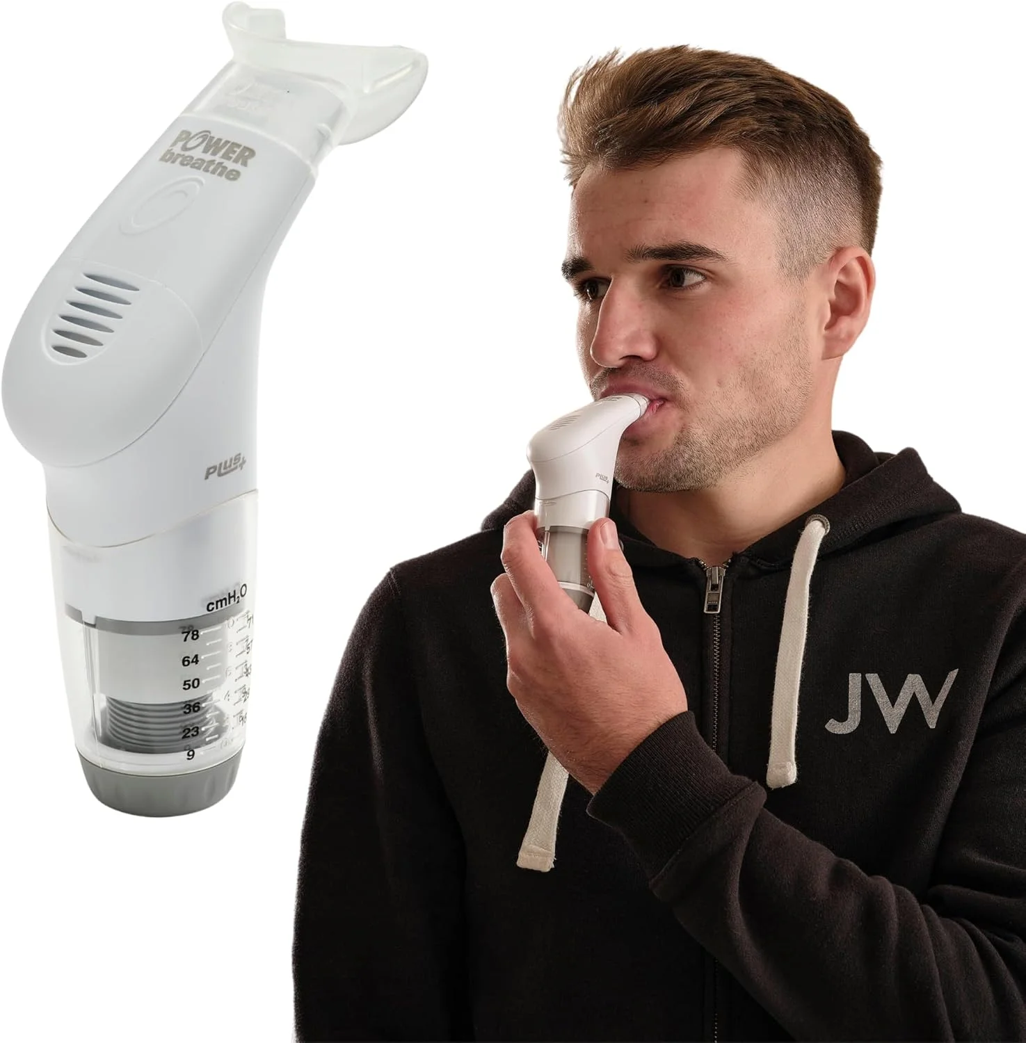 دستگاه تمرین عضلات تنفسی POWERbreathe Medic Plus، دستگاه تمرین تنفسی بدون دارو برای بیماری مزمن انسدادی ریه و آسم، مقاومت 3-78cm H2O