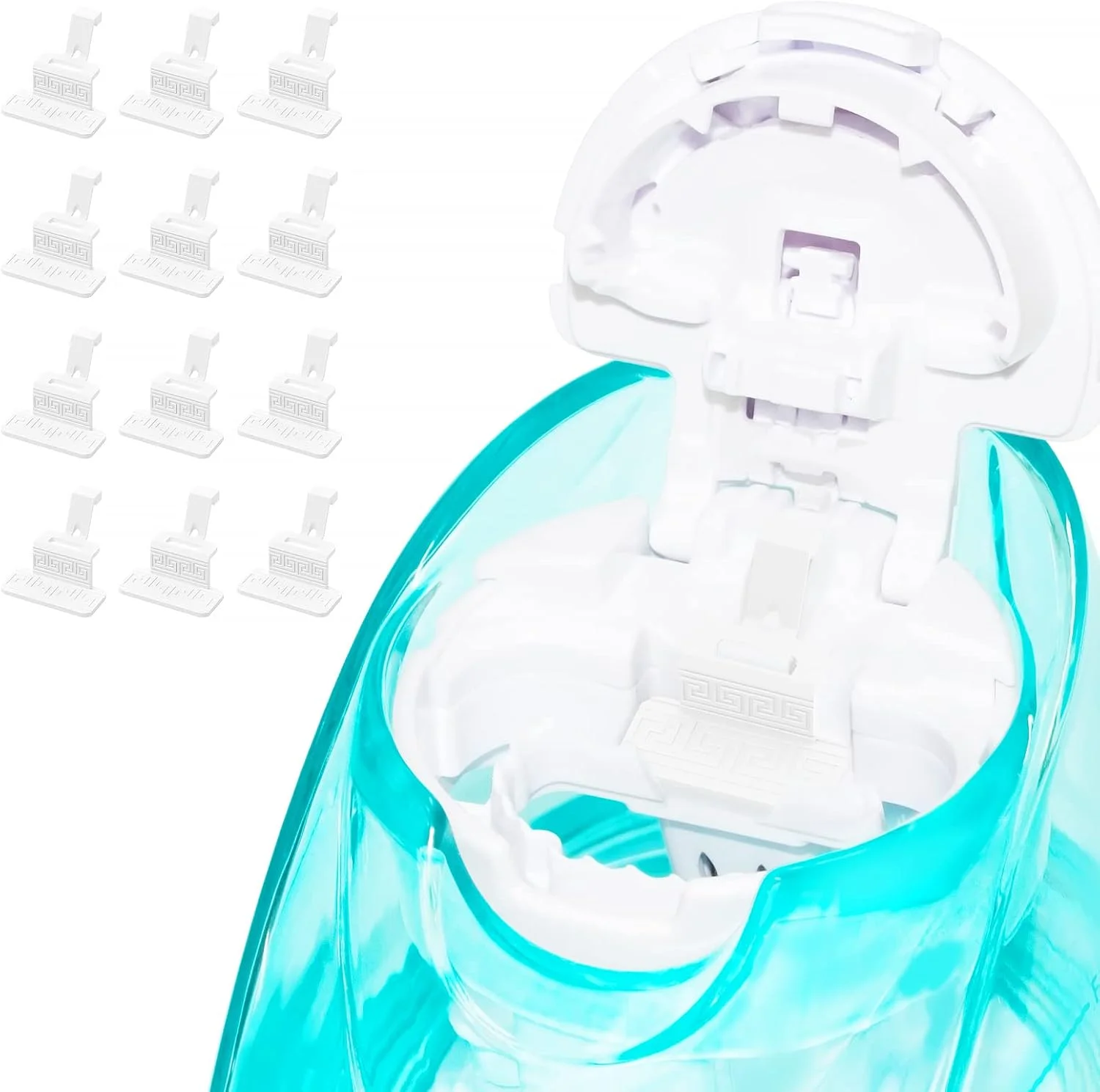 پدهای نمکی سیلیکونی قابل استفاده مجدد FireAnt سازگار با سیستم شستشوی بینی Navage، بسته 12 عددی پدهای سیلیکونی جایگزین، لوازم جانبی سازگار با سیستم آبیاری بینی Navage - سفید، بسته 12 عددی