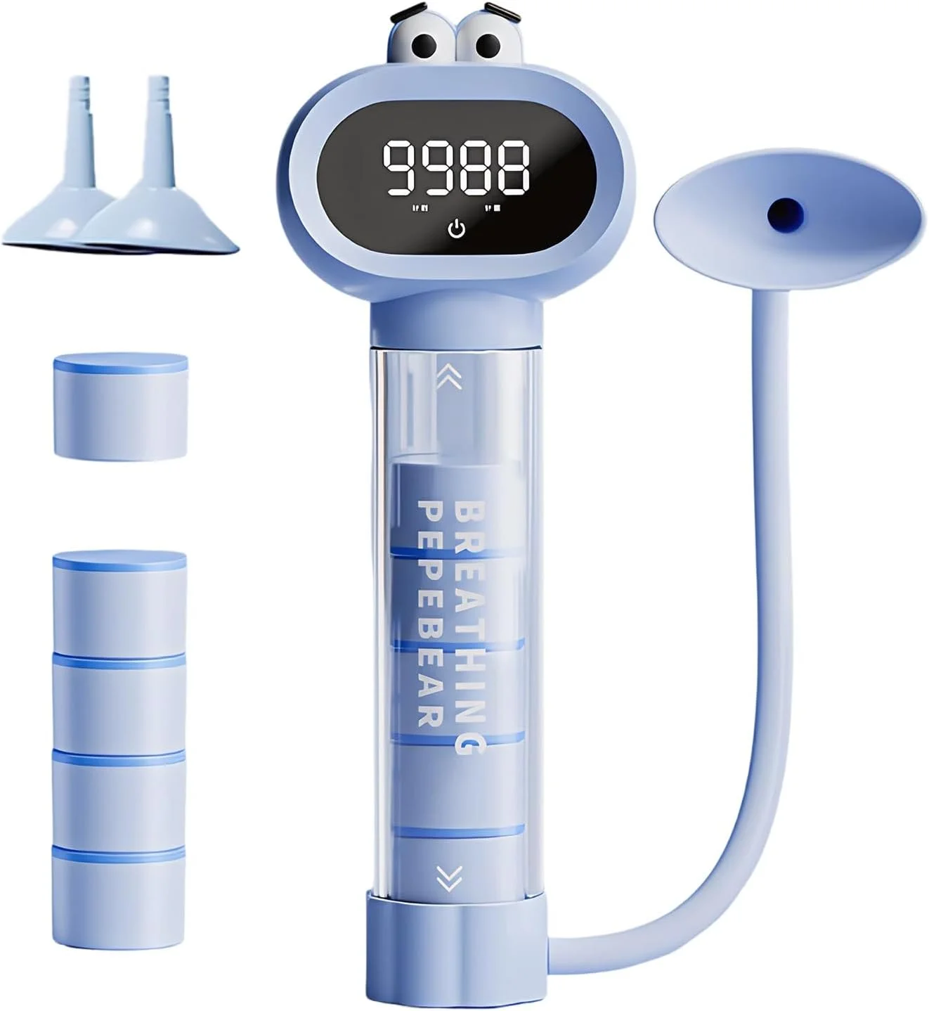 دستگاه تمرین تنفسی ریه، تجهیزات تمرین اسپیرومتر قابل حمل | دستگاه تمرین تنفس ظرفیت ریه - برای نوجوانان دختران کودکان جوانان خانه فضای باز مدرسه دویدن تناسب اندام ورزش سفر