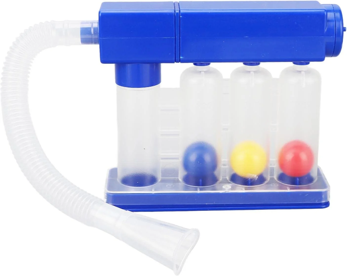 تمرین دهنده تنفسی ریه، دستگاه تمرین تنفسی با 3 توپ رنگی، سیستم اندازه گیری تنفس، تمرین تنفس عمیق شفاف برای بهبود ریه