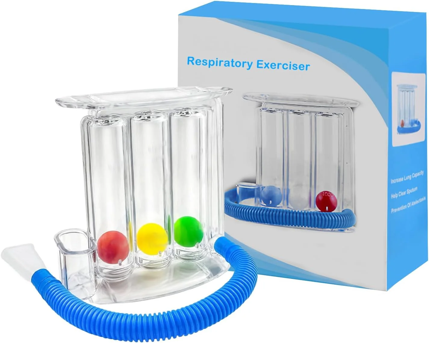 تمرین دهنده تنفس عمیق ریه، تمرین دهنده تنفسی قابل شستشو، سیستم تمرین تنفسی، تمرین دهنده تنفس عمیق 3 توپی، تمرین تنفسی، اسپیرومتر تشویقی برای تمرین دهنده ریه