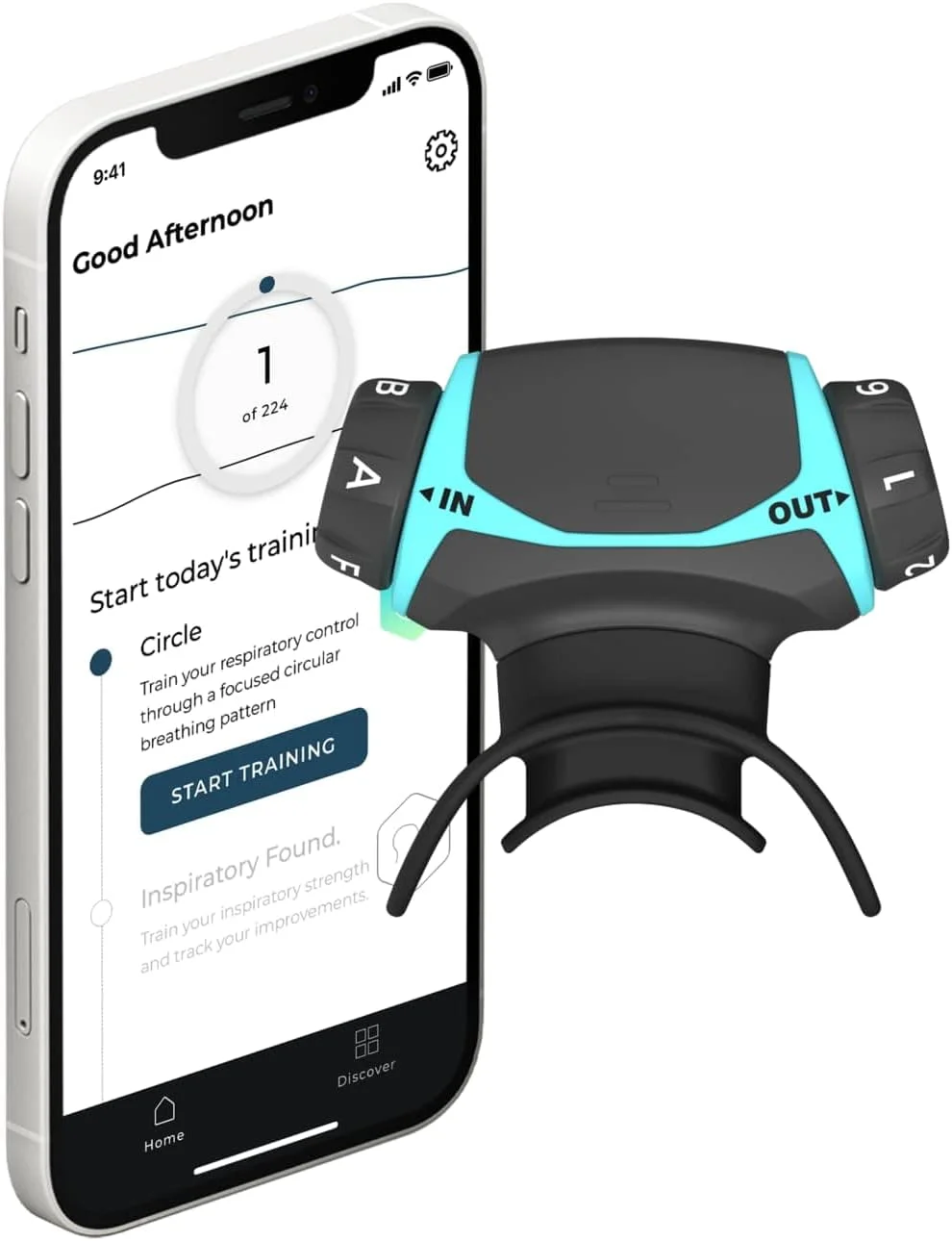 دستگاه تمرین تنفسی Airofit Active ™ برای ریه ها، ساخته شده توسط برجسته ترین متخصصان تنفس در جهان | دستگاه تمرین دهنده ریه - با ریه های قوی تر راحت تر نفس بکشید