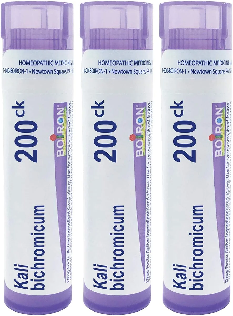 داروی هومیوپاتی Kali Bichromicum 200ck Boiron برای سرماخوردگی همراه با ترشحات غلیظ بینی - بسته 3 عددی (240 پلت)