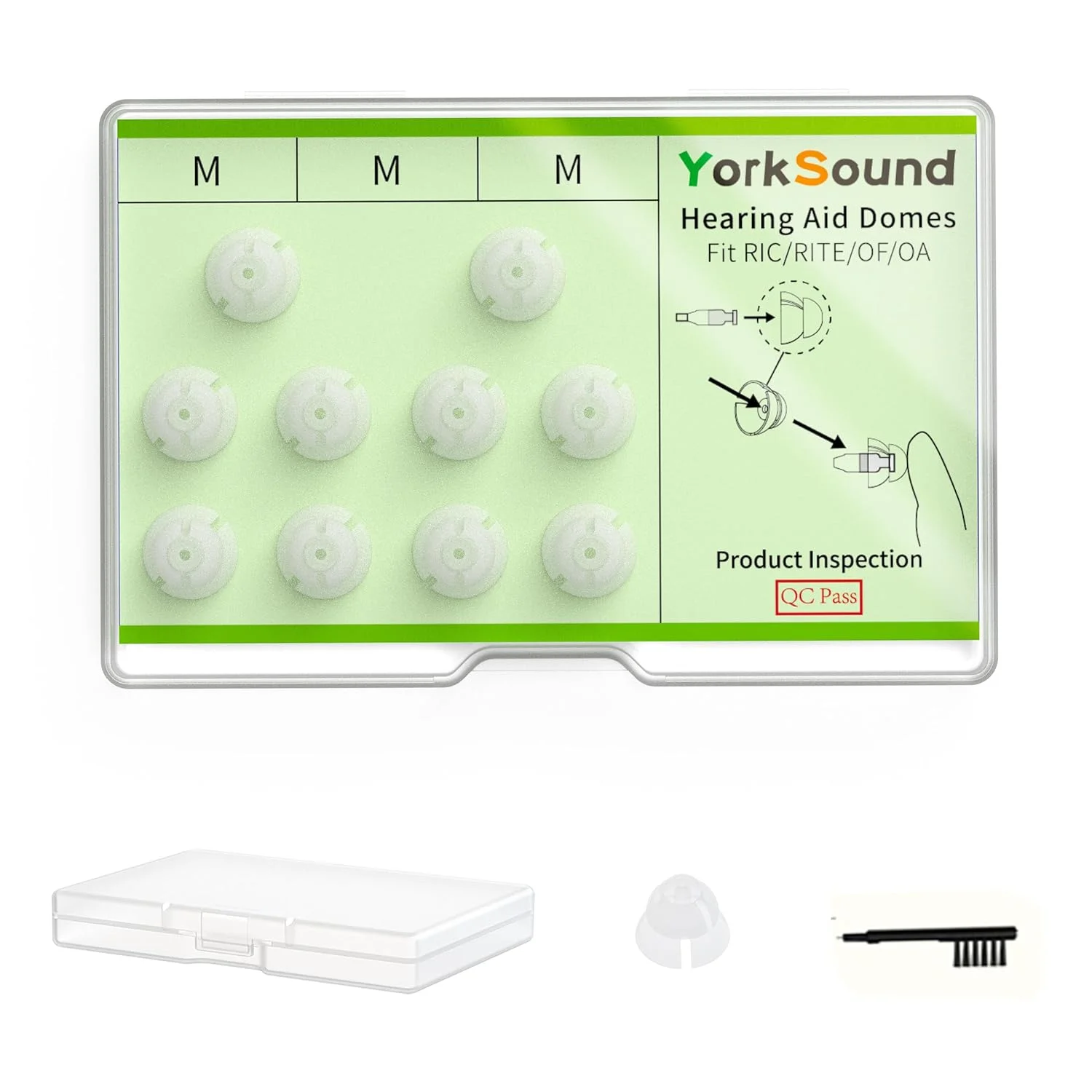 سری گوشی سمعک 9 میلی‌متری متوسط، بسته 10 عددی – سری‌های دو لایه راحت برای سمعک‌های Open Fit و تقویت‌کننده‌های PSAP، سری‌های جایگزین نامرئی، مناسب برای RIC نیست