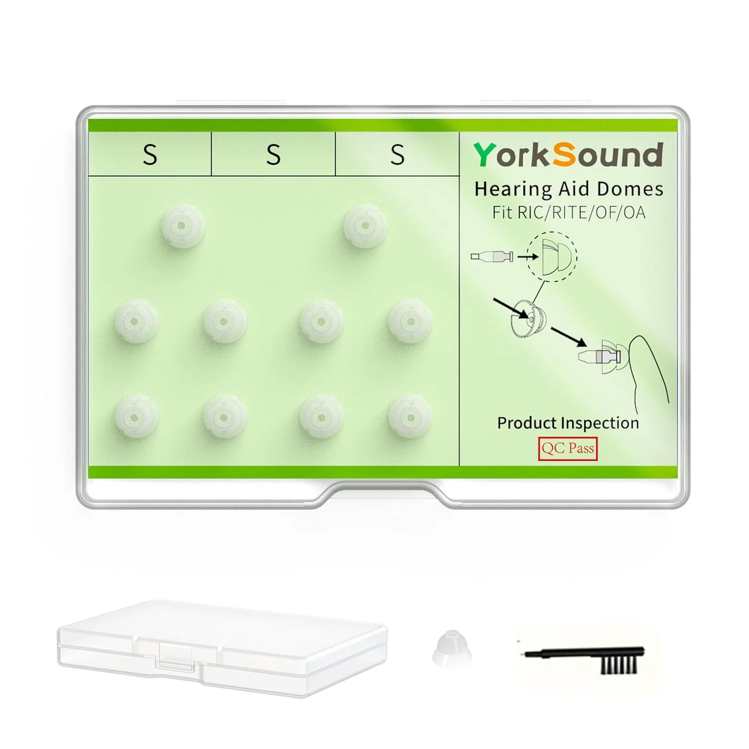 گوشی های کمکی شنوایی 6 میلی متری کوچک، بسته 10 عددی - سری های گوشی راحت دو لایه برای سمعک های Open Fit و تقویت کننده های PSAP، سری های جایگزین نامرئی، مناسب برای RIC نیست