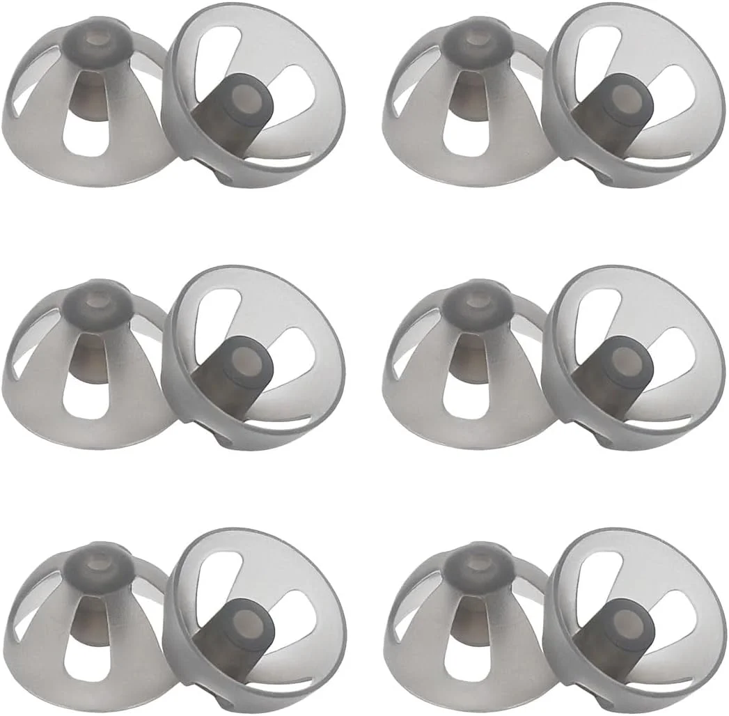 ۱۲ عدد سری محافظ برای سمعک، سری سیلیکونی نرم برای سمعک، لوازم جانبی گوشی سمعک ۱۰ میلی‌متری برای کم شنوایی متوسط در سالمندان (M)