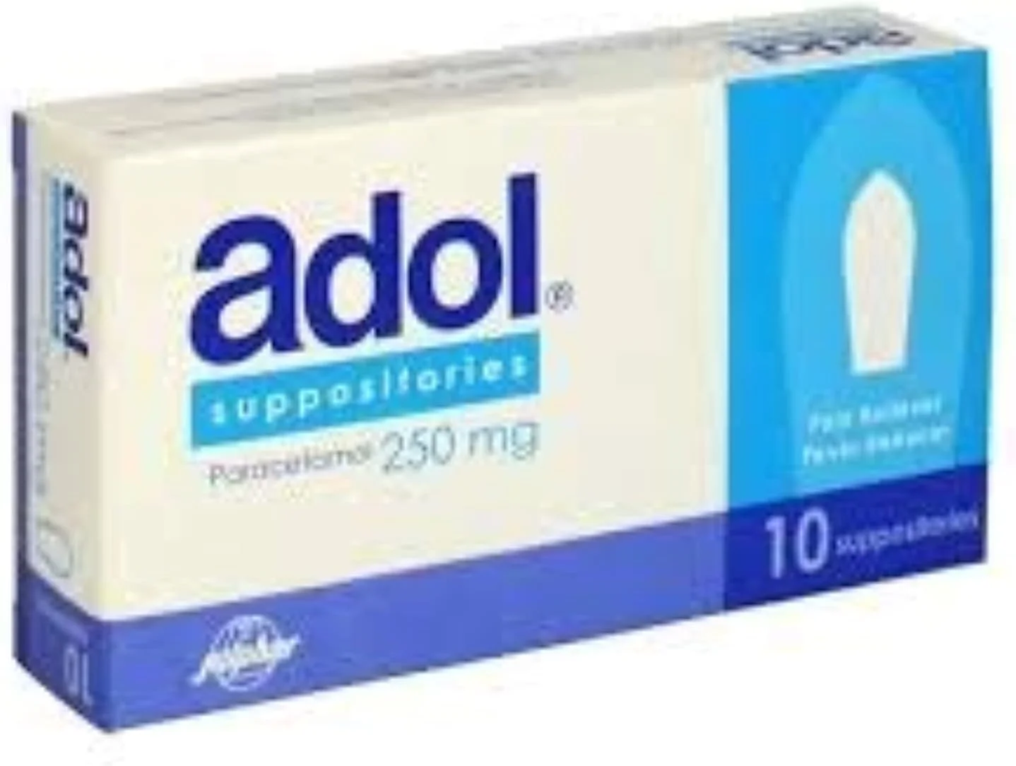 شیاف استامینوفن ادول 250 میلی گرم، بسته 5 عددی بلیستر