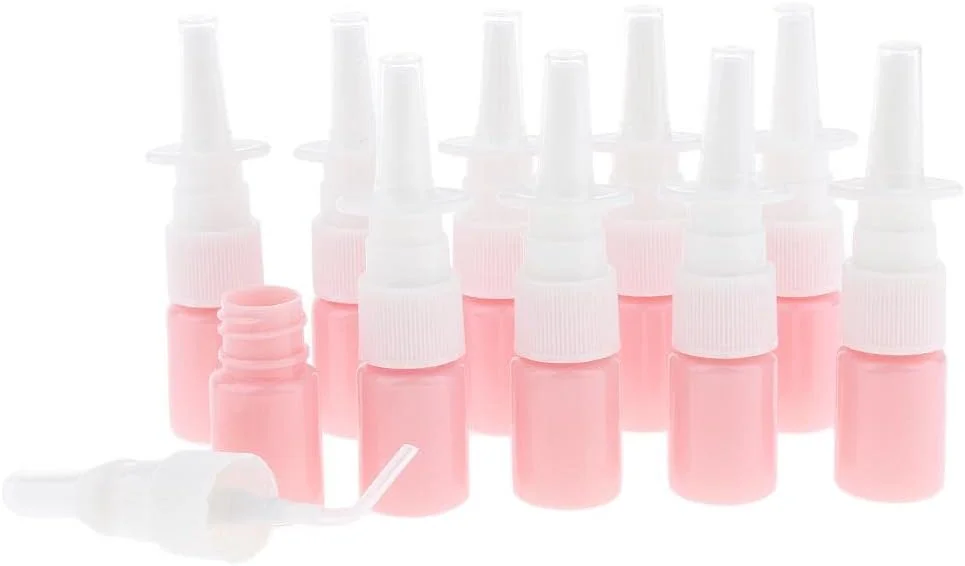 10 عدد بطری اسپری بینی خالی پلاستیکی 5 میلی لیتری برای شستشوی رینیت - صورتی