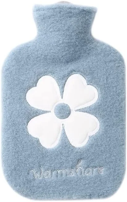 کیسه آب گرم کولون، کیسه آب گرم با روکش، کیسه آب گرم کوچک 500 میلی لیتری، کیسه آب گرم پوشیدنی، کیسه آب گرم مینی، هدیه ای عالی برای بانوان، سالمندان و کودکان (آبی)