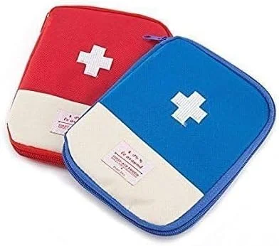 جعبه های نگهداری چند منظوره دارو، کیف کمک های اولیه مسافرتی // کیف کمک های اولیه، نگهداری قرص و دارو // کیف نگهداری دارو قابل حمل - رنگ ممکن است متفاوت باشد (کوچک)