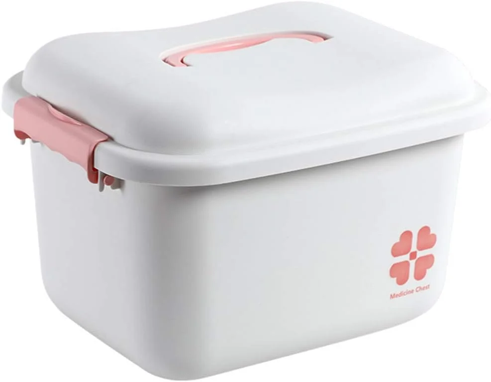 جعبه نگهداری پلاستیکی ایمن جعبه کمک های اولیه جعبه دارو جعبه قرص سازمان دهنده چند منظوره قابل حمل هدیه ظروف خانگی